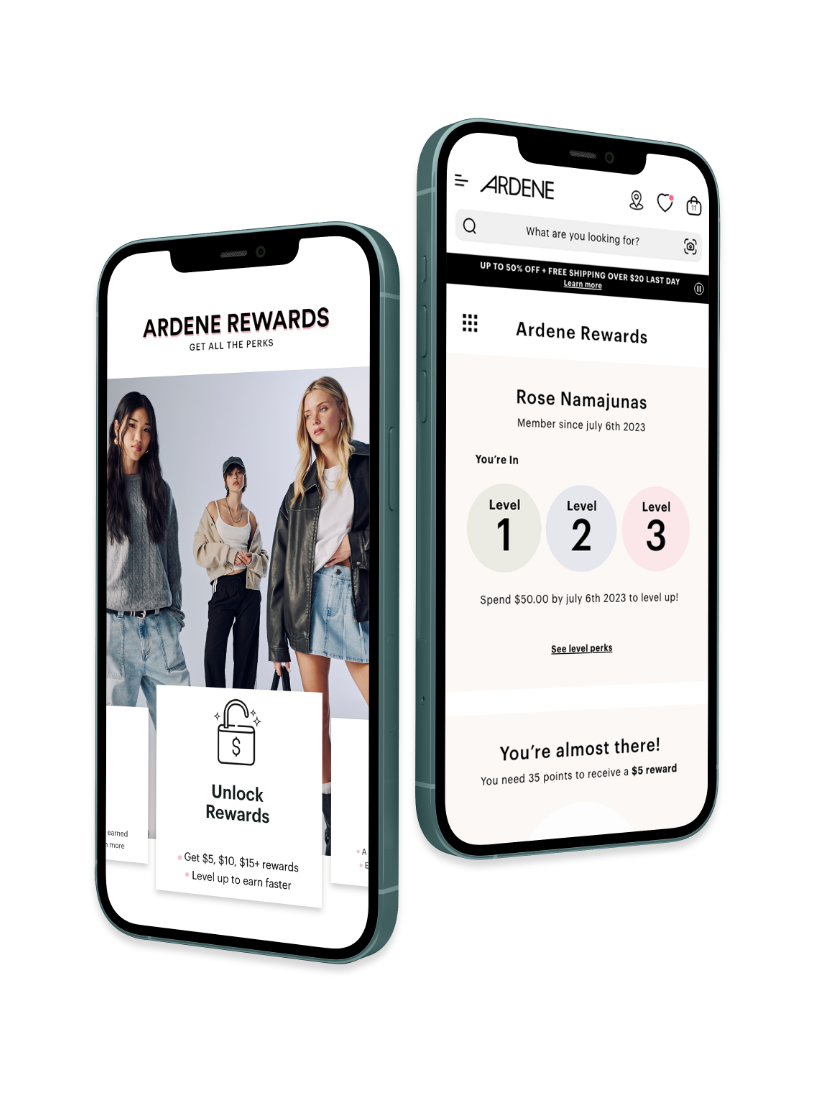 Ardene Rewards mobile app preview