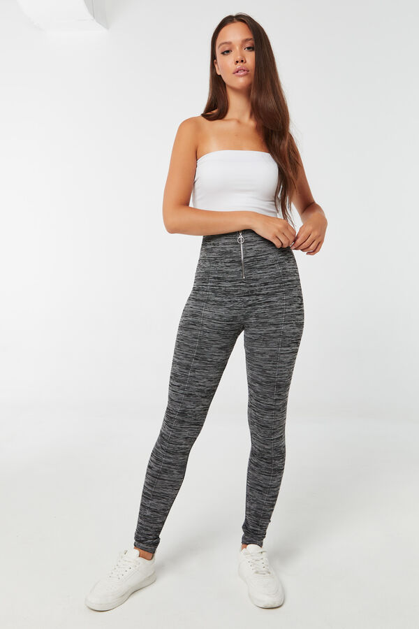 Seamless Leggings with Front Zip
