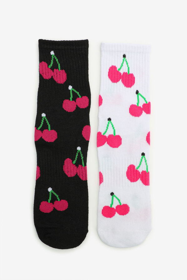 Cherry Demi Crew Socks