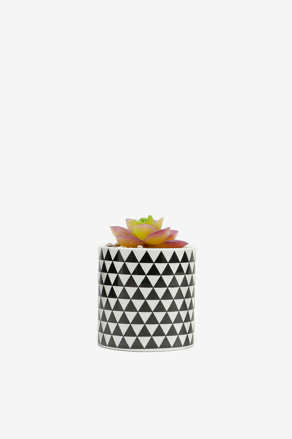 Artificial Plant with Printed Pot