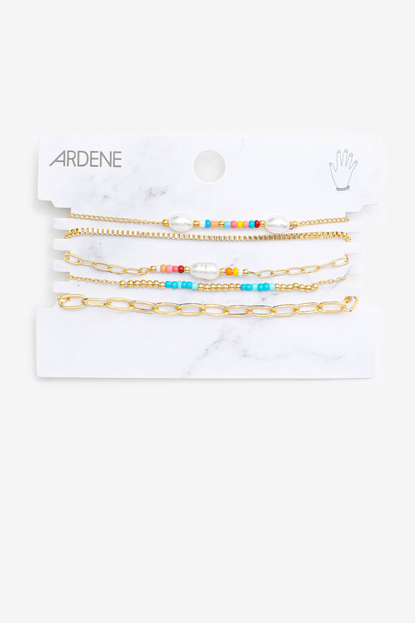Bracelets en chaîne avec billes et perles