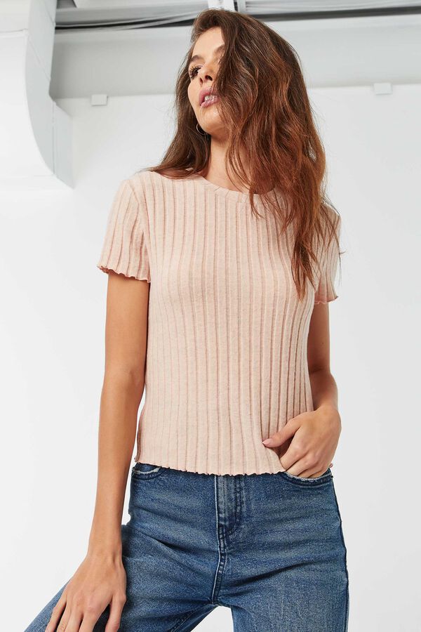 Brushed Wide-Ribbed Sweater