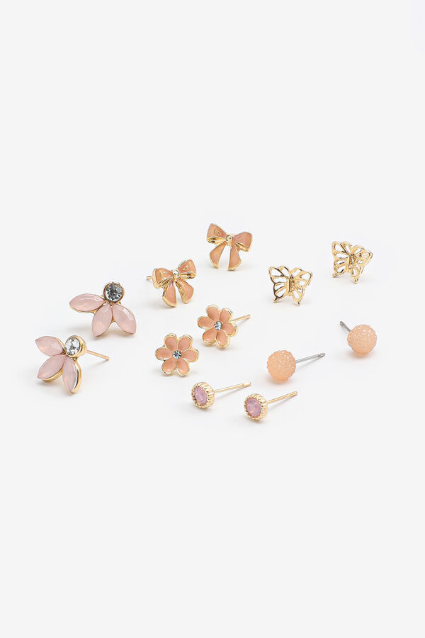 Pack of Butterfly & Bow Stud Earrings