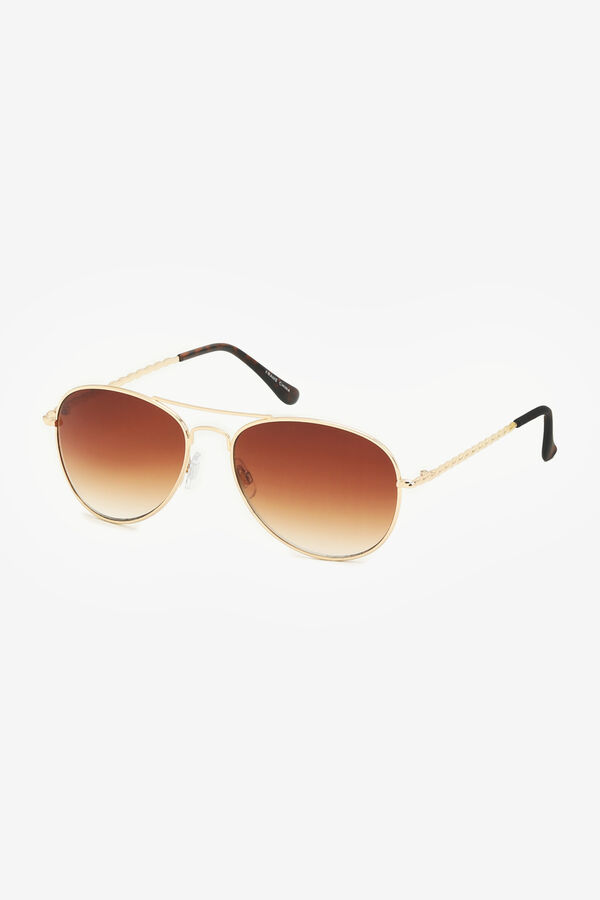 Sepia Tinted Aviator Sunglasses