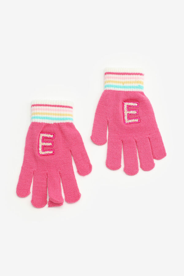 Gloves with Initial E for Girls