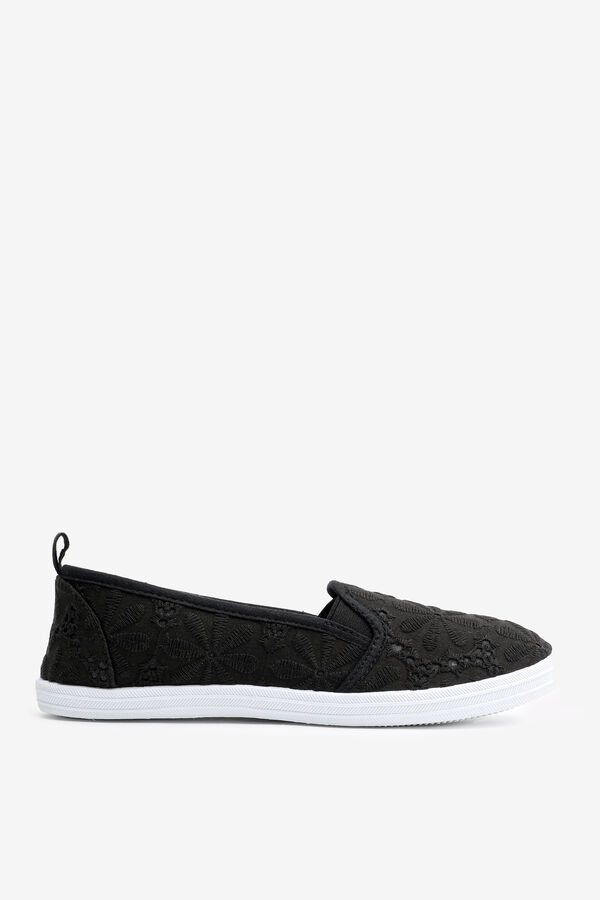 Eyelet-Embroidery Slip-On Sneakers