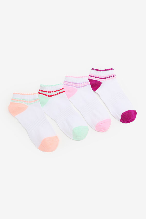 Pack of 4 Pairs Ankle Socks for Girls