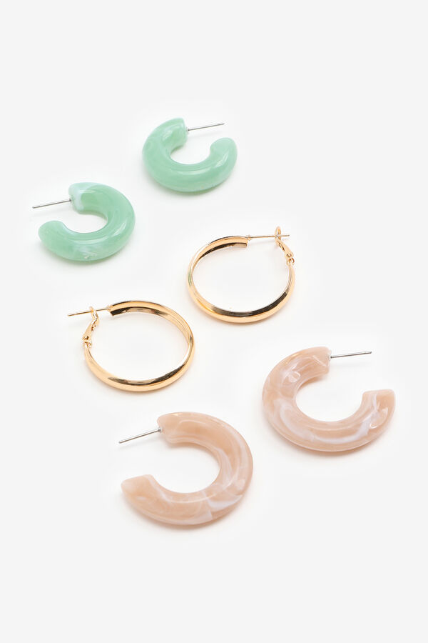 3 paires d'anneaux d'oreilles larges en acrylique