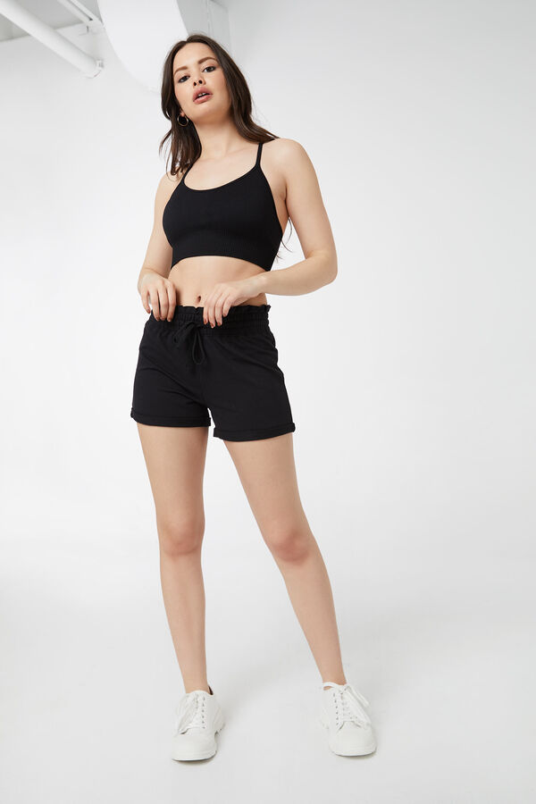 Smocked-Waist French Terry Shorts