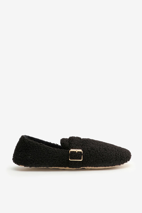 Loafer Slippers with Buckle
