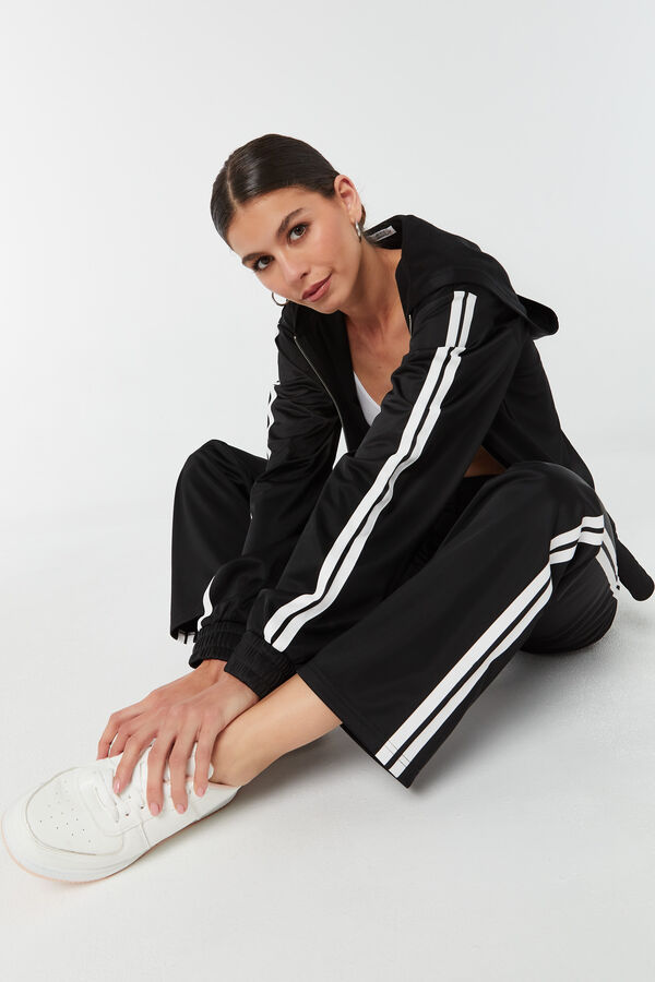 Track Jacket with Contrast Stripes