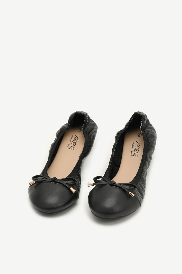 Ruched Faux Leather Ballet Flats | Ardene