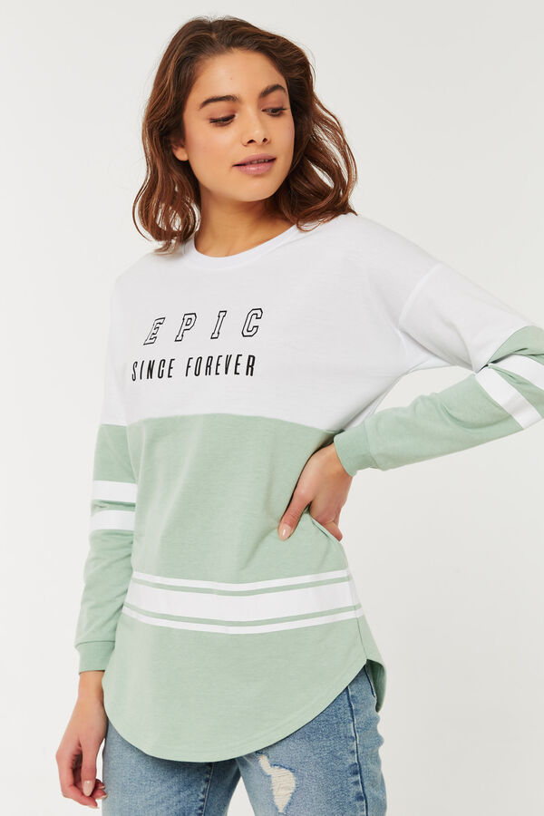 Color Block Sporty Sweatshirt