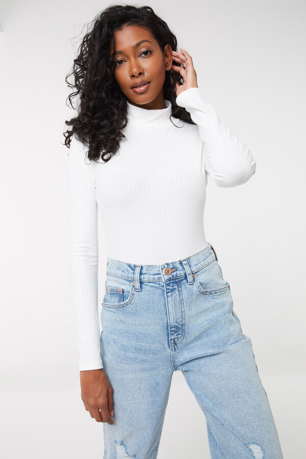 Ultra-Cropped Mock-Neck Top