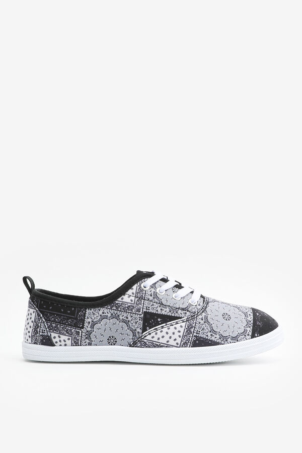Paisley Canvas Laced Sneakers