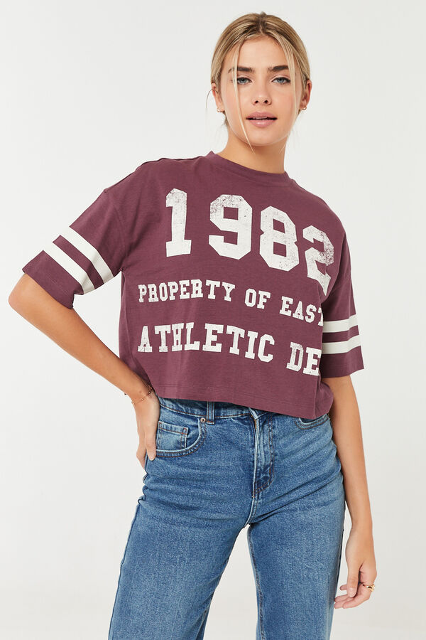Athletic Cotton Jersey Boxy Tee