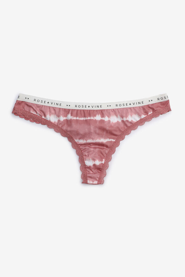 Tie-Dye Softie Thong with Lace Trims