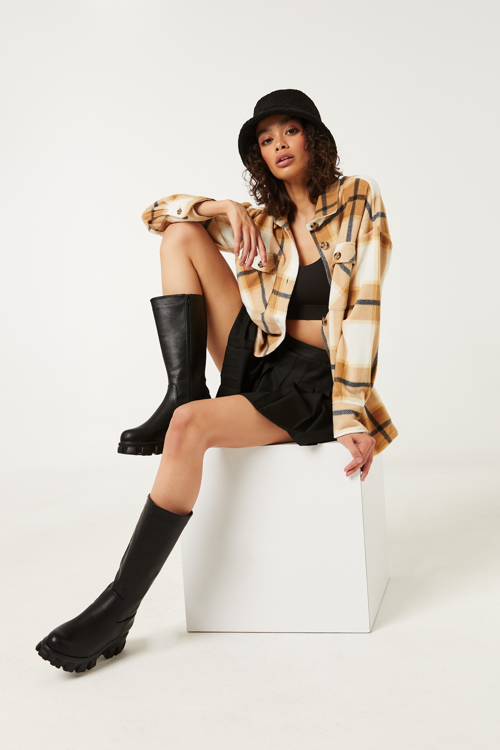 Mid-Calf Boots with Chunky Lug Sole