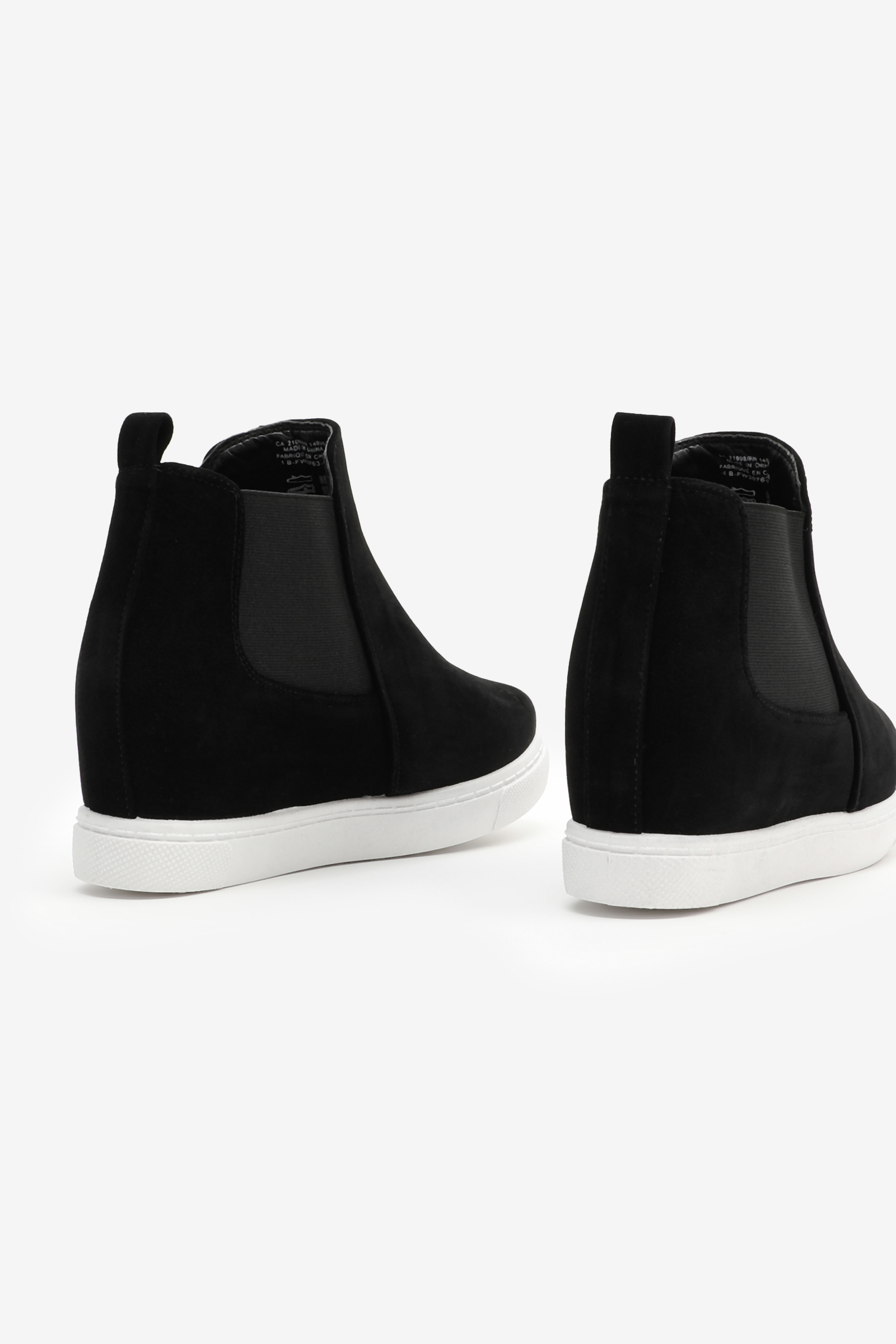 Wedge Sneakers with Elastic Inserts
