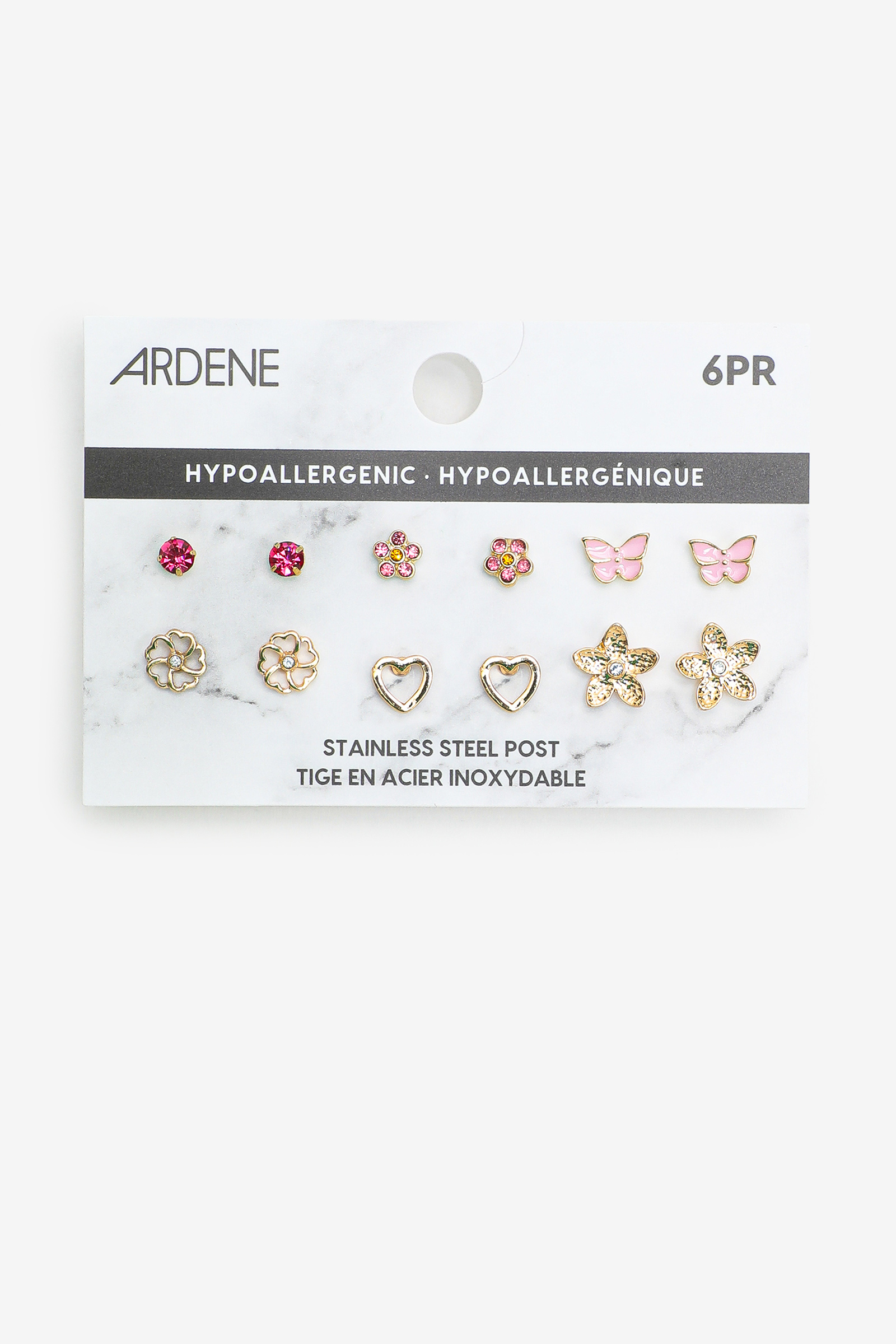 Pink Flower & Butterfly Earrings