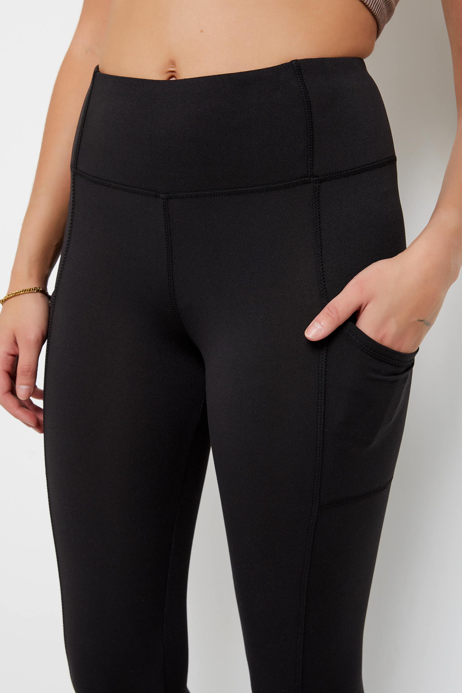 Solid Leggings with Pocket