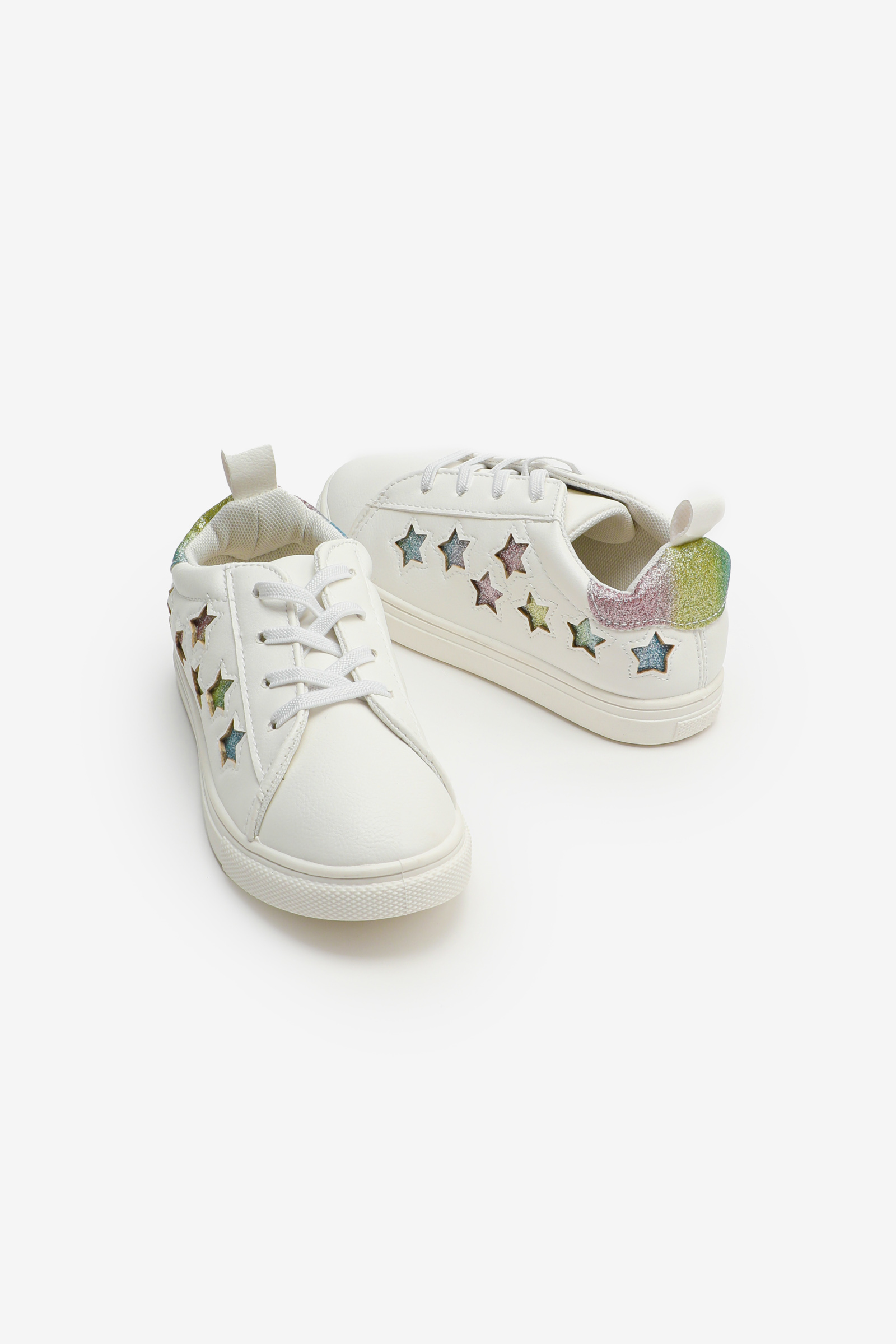 Rainbow Star Laced Sneakers for Girls
