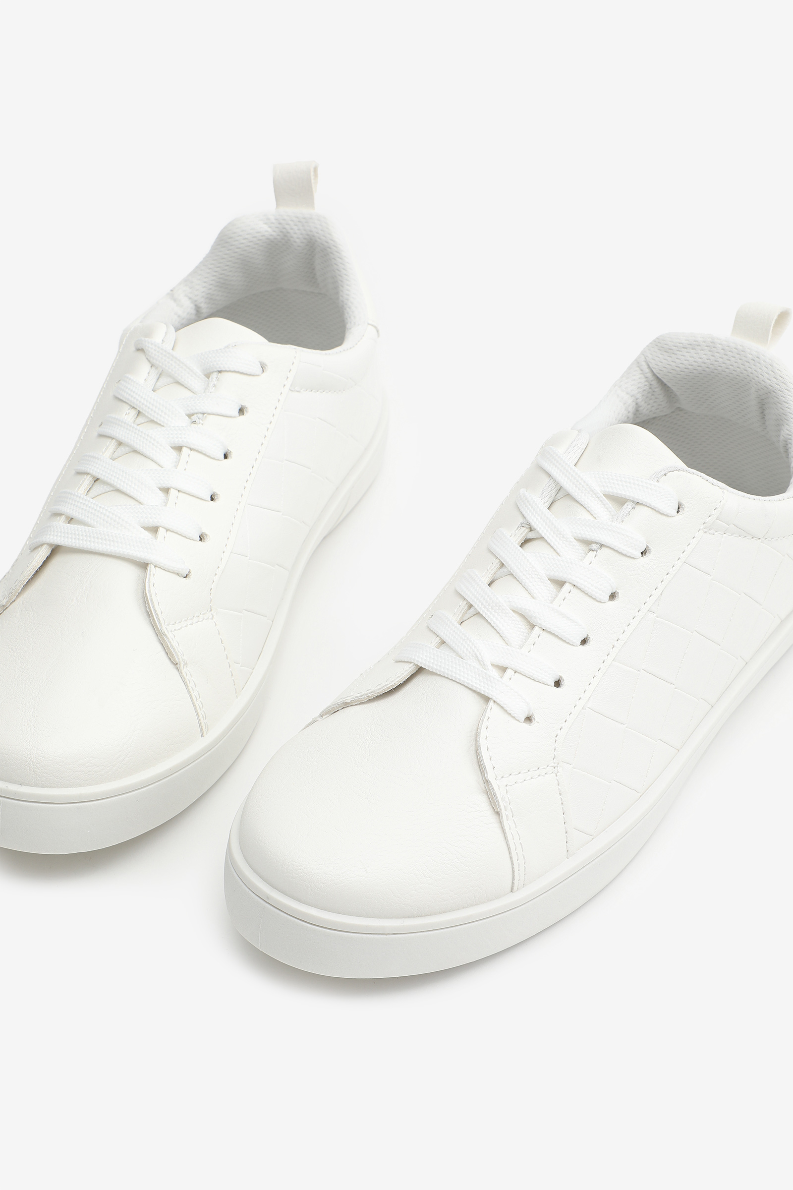 Quilted Lace-Up Sneakers