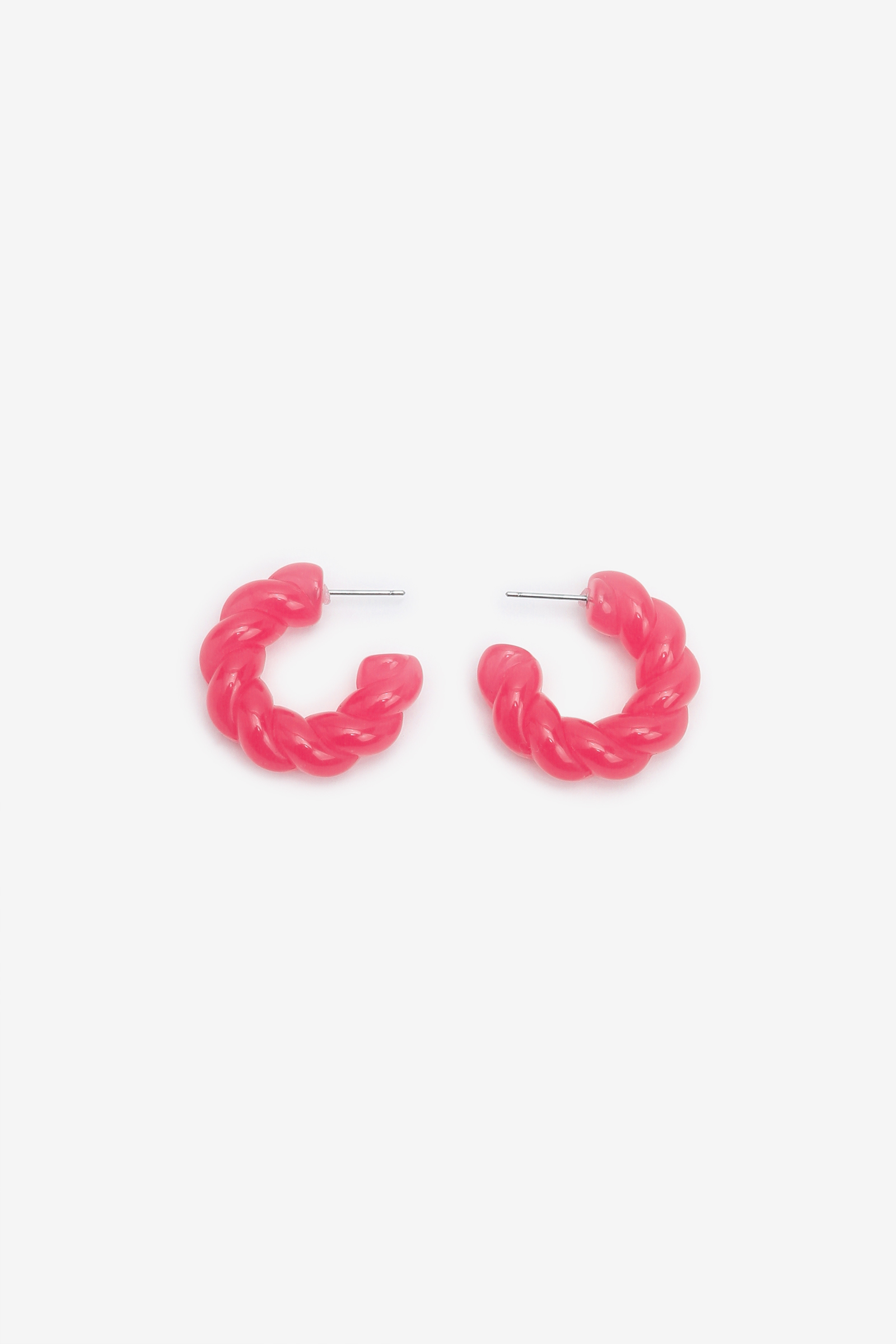 Twisted Acrylic Hoop Earrings