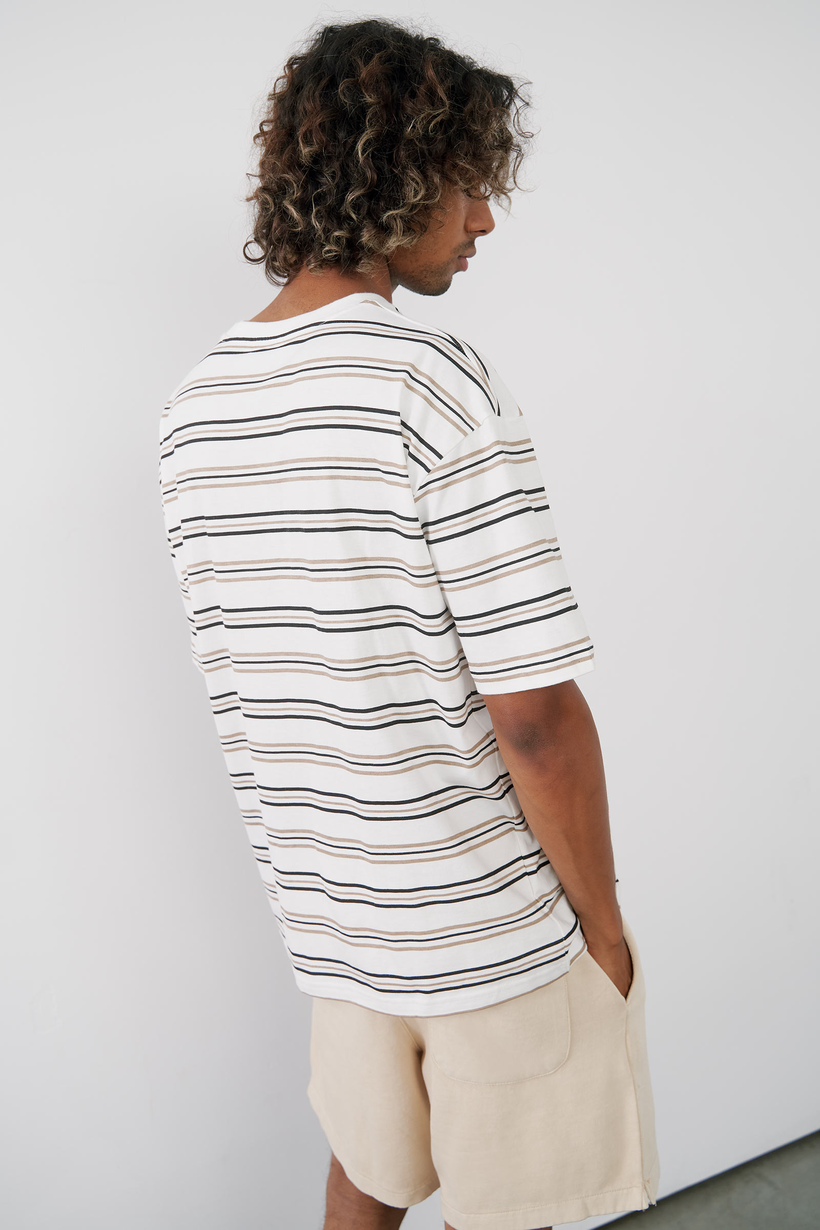 Striped Boxy Tee for Men