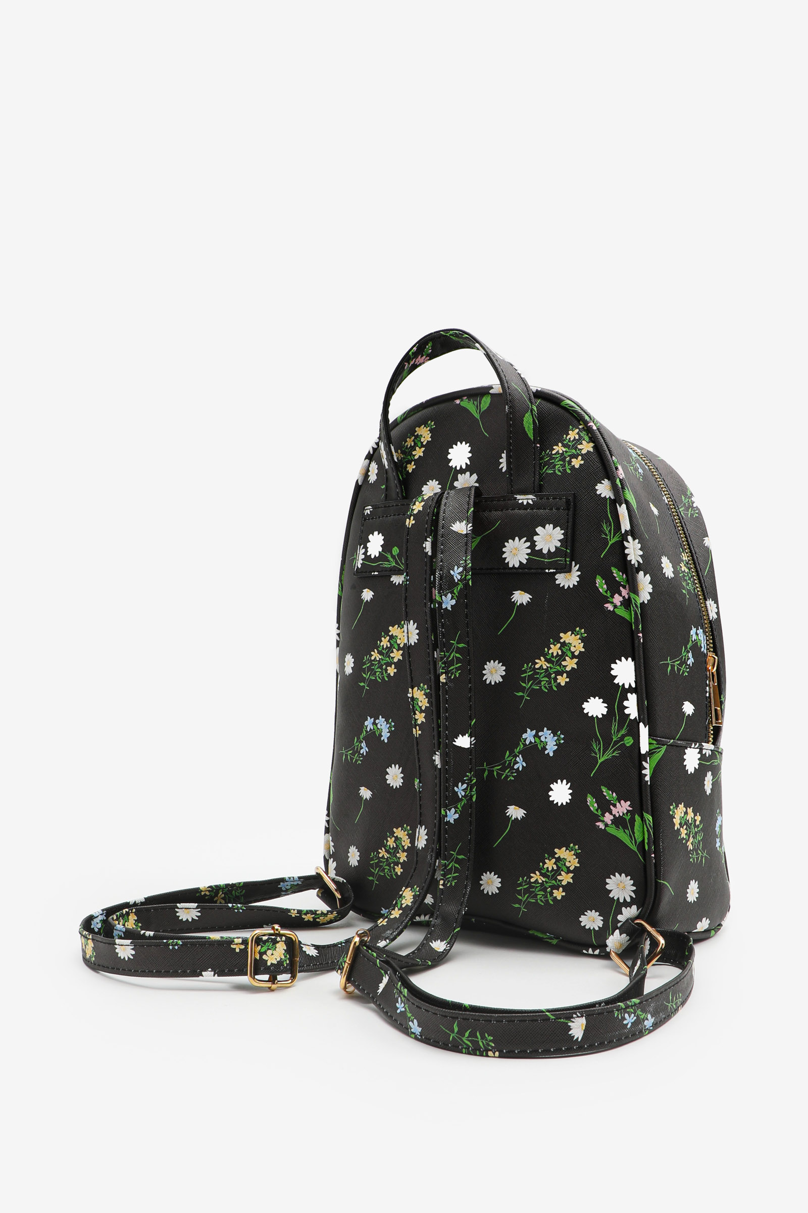 Floral Faux Leather Backpack