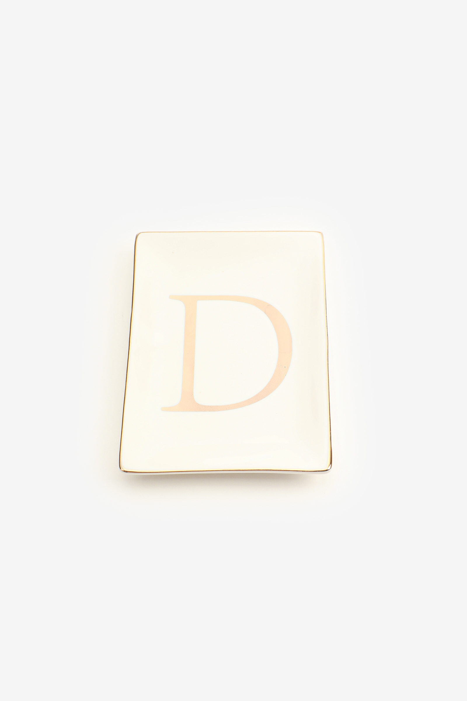 Vide-poche rectangulaire lettre D