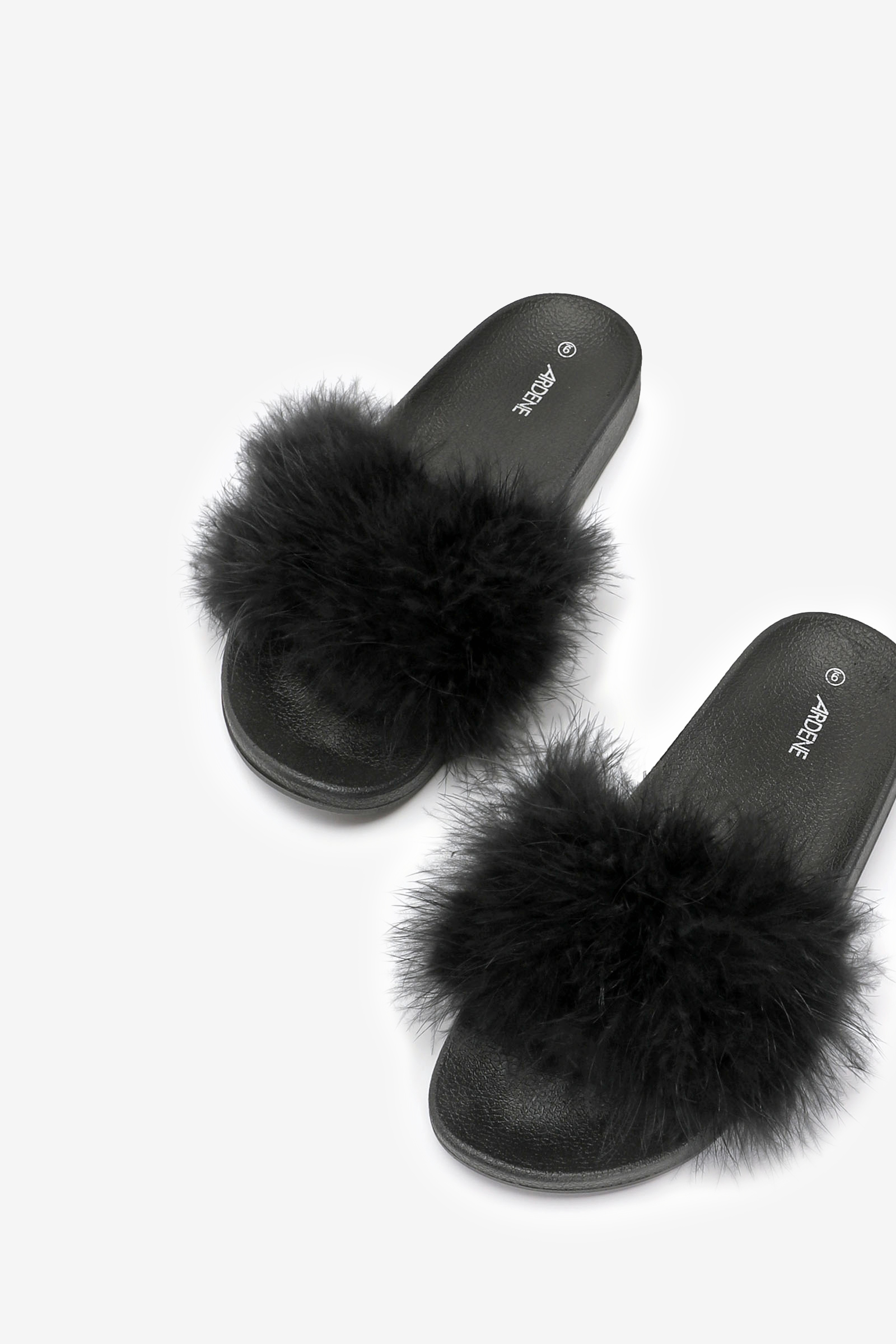 Molded Sandals with Feathers