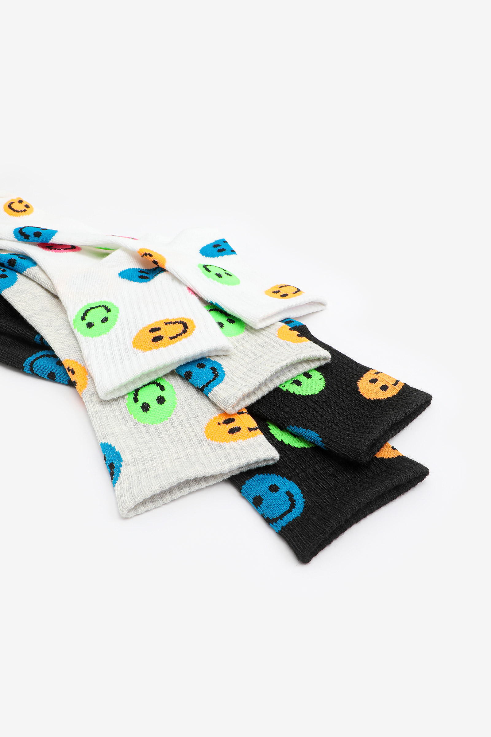 Happy Face Crew Socks for Girls