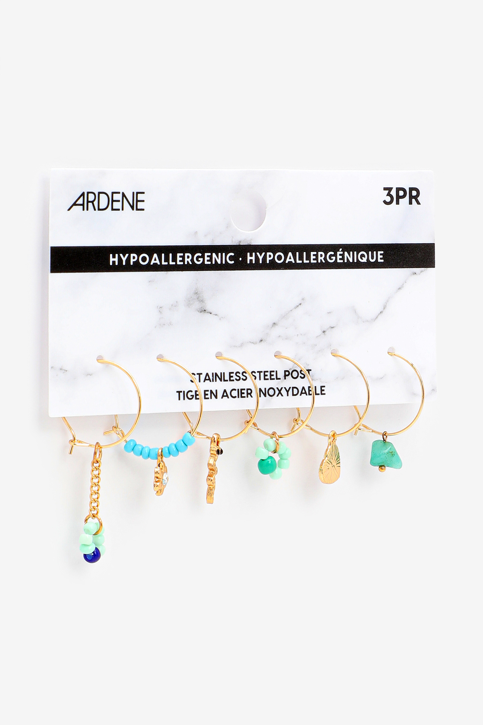 6-Pack of Embellished Hoop Earrings