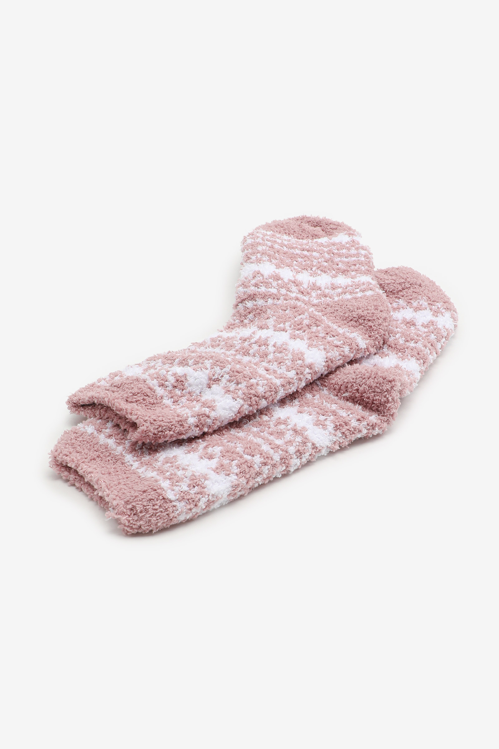 Pink & White Cozy Socks