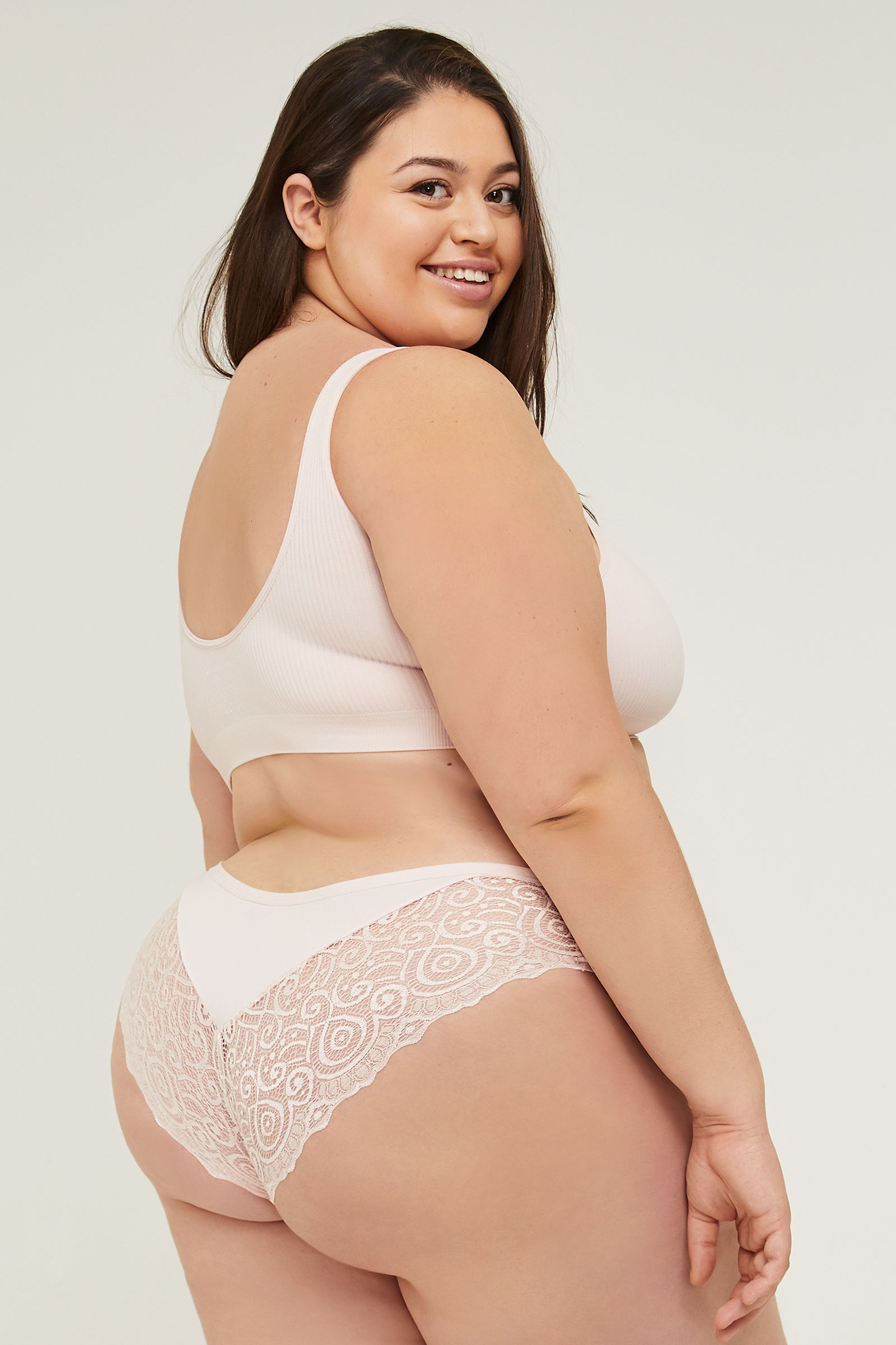 Plus Size Lace Cheeky Panties
