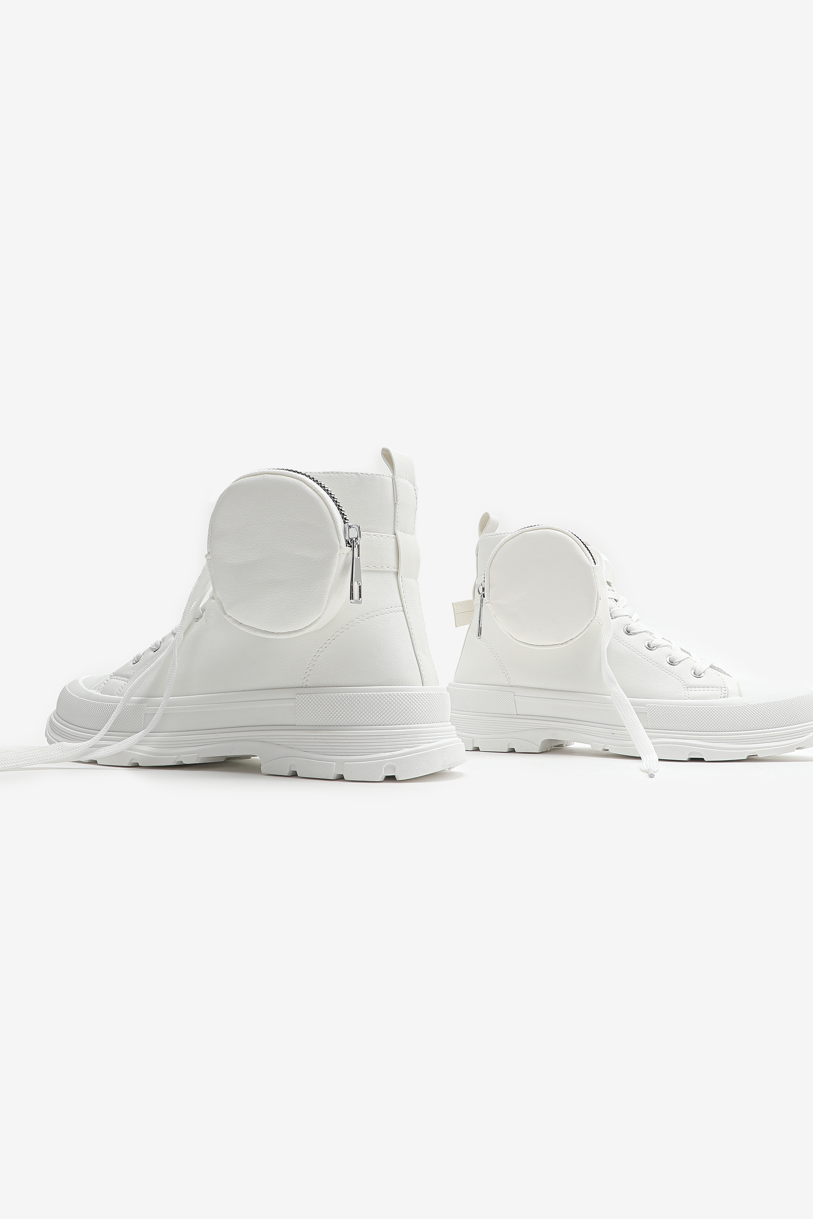 High-Top Sneaker with Ankle Pouch