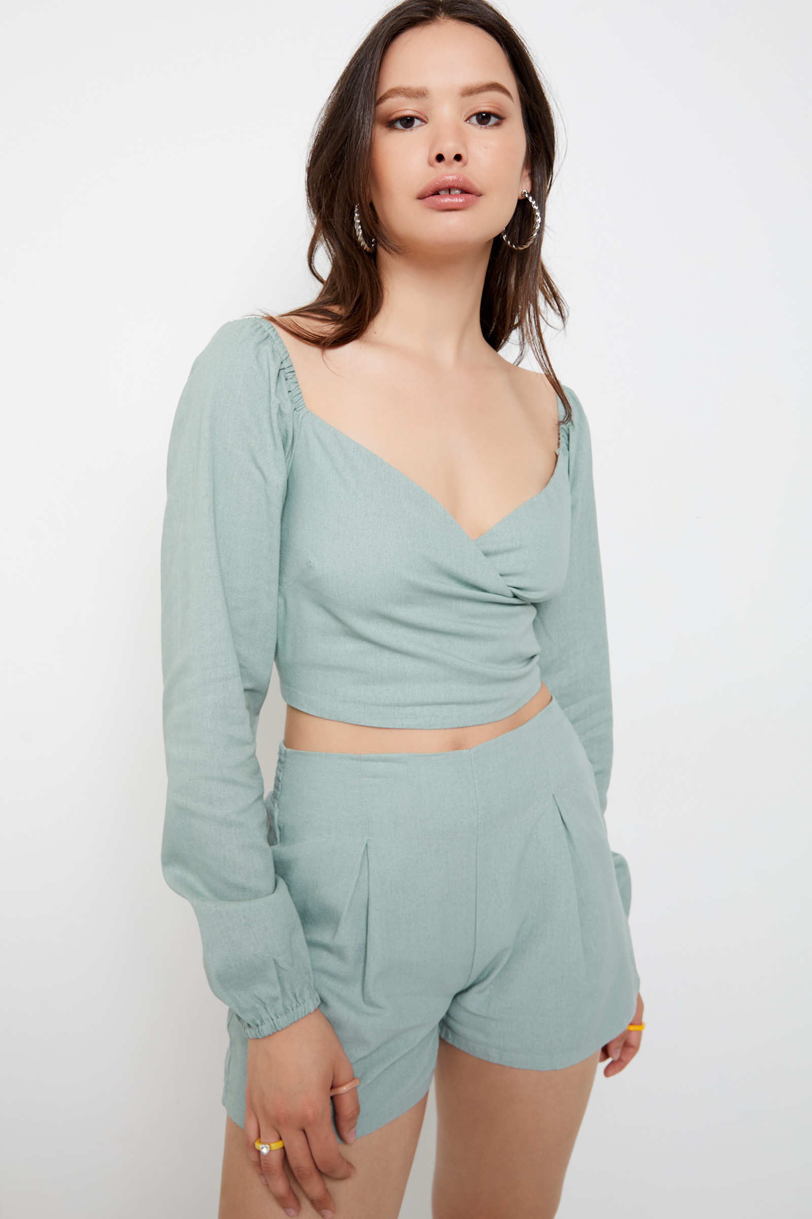 Linen Wrapped Ultra-Crop Top