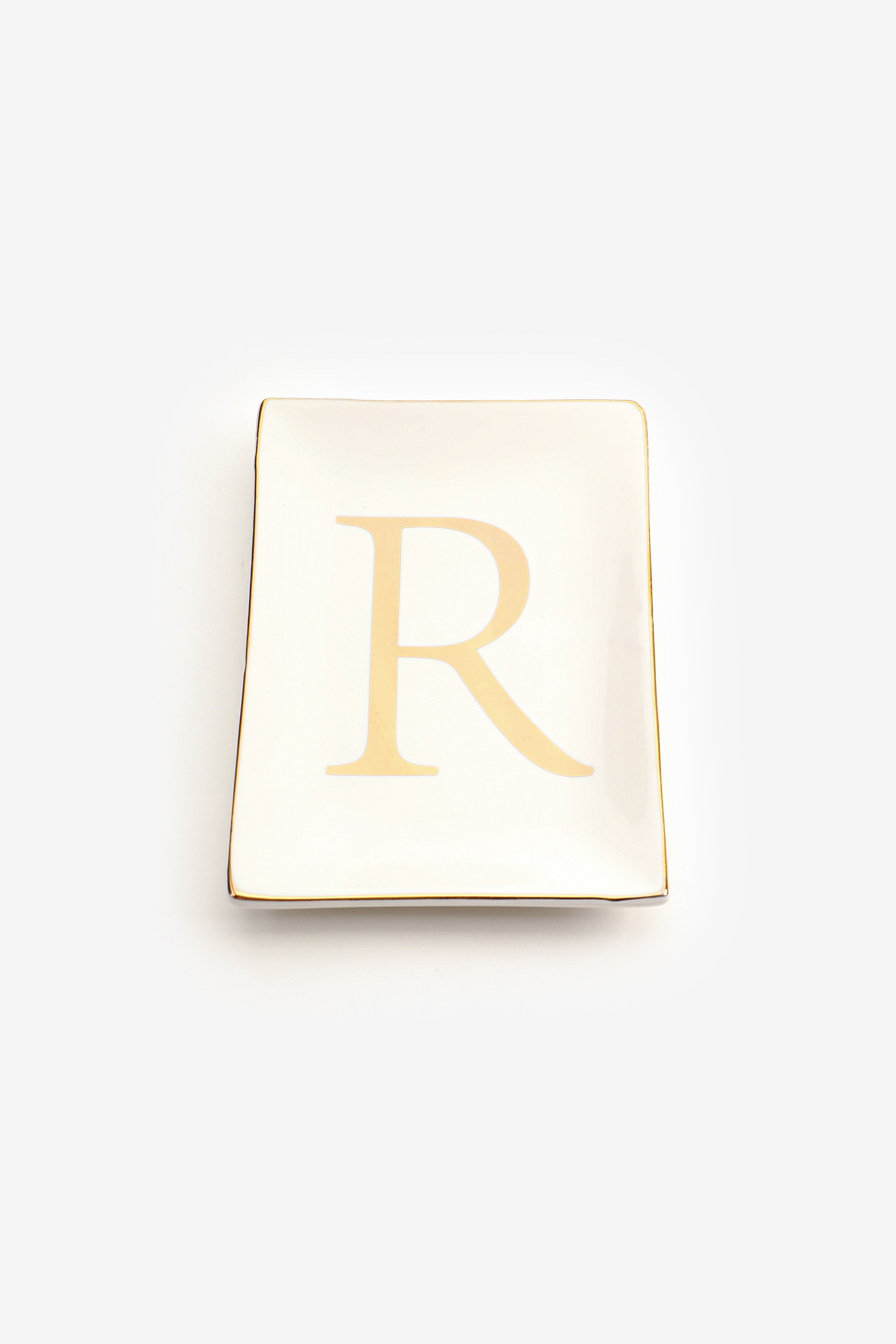 Vide-poche rectangulaire lettre R
