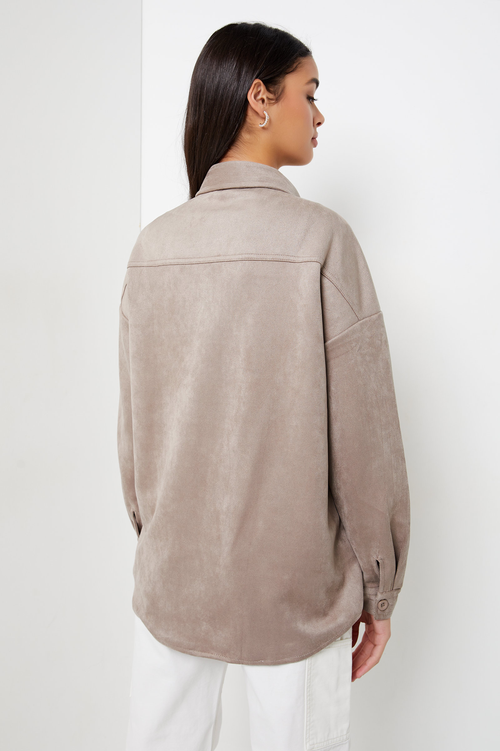 Microsuede Oversized Shirt