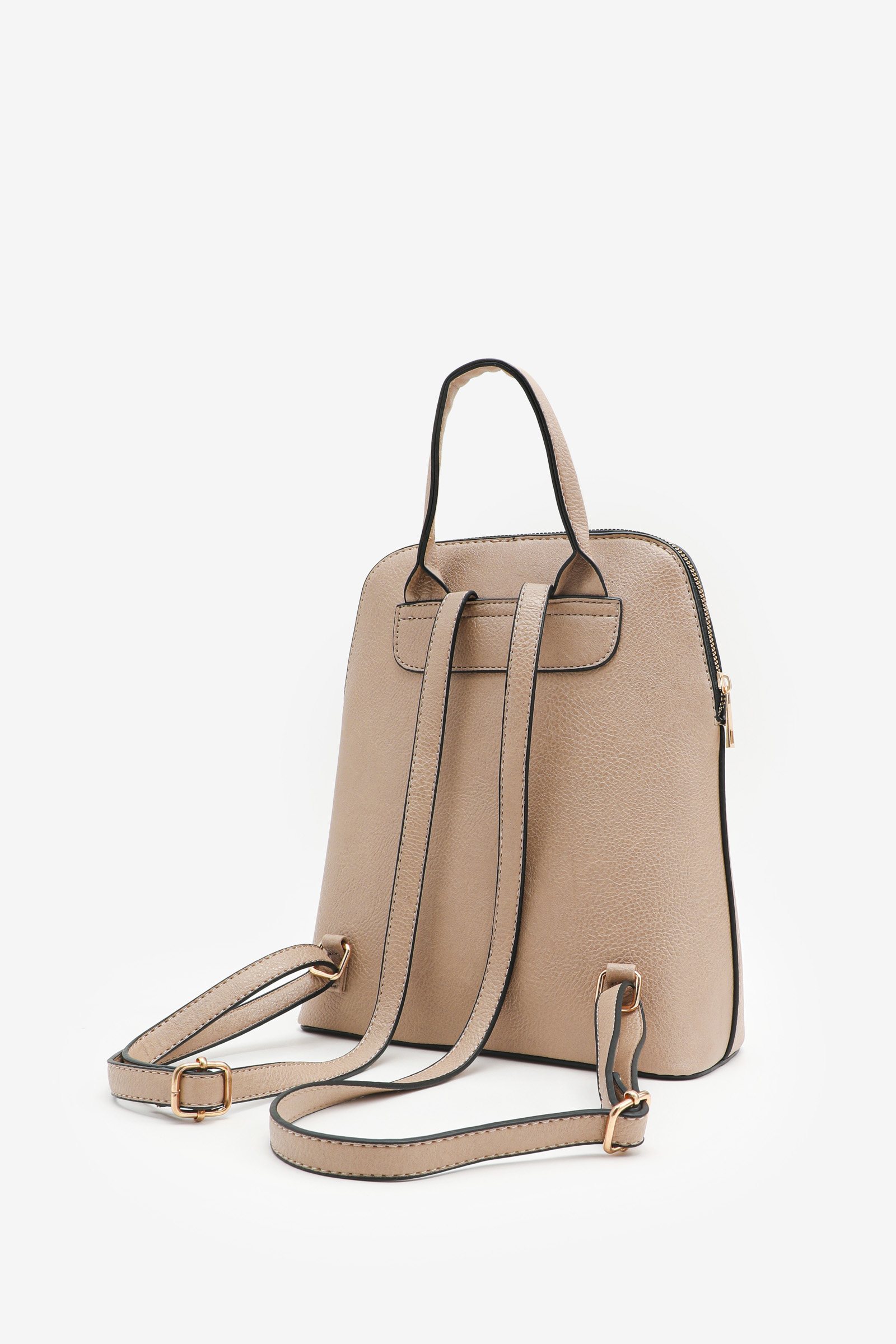 Faux Leather Square Backpack