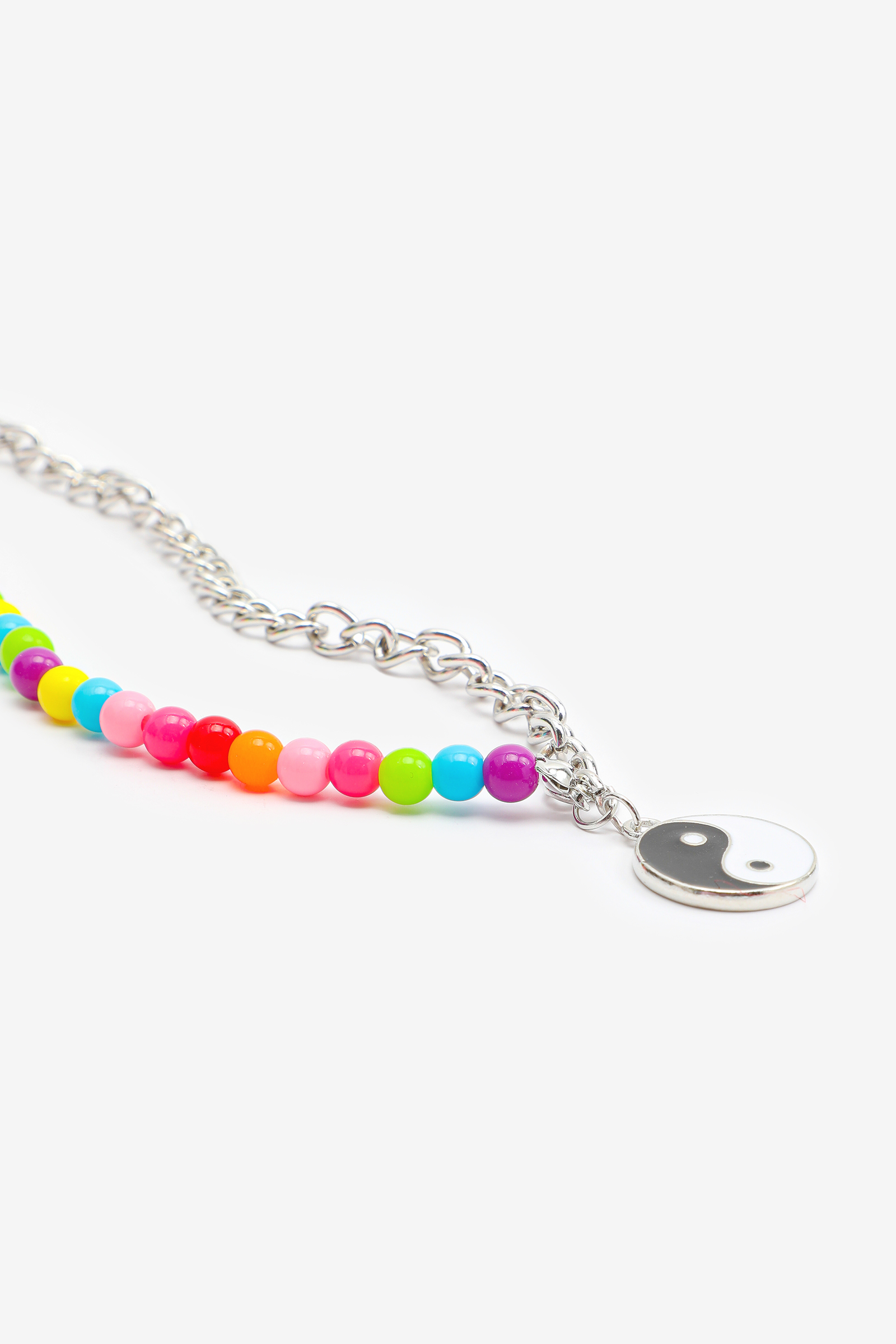 Beaded Necklace with Yin & Yang